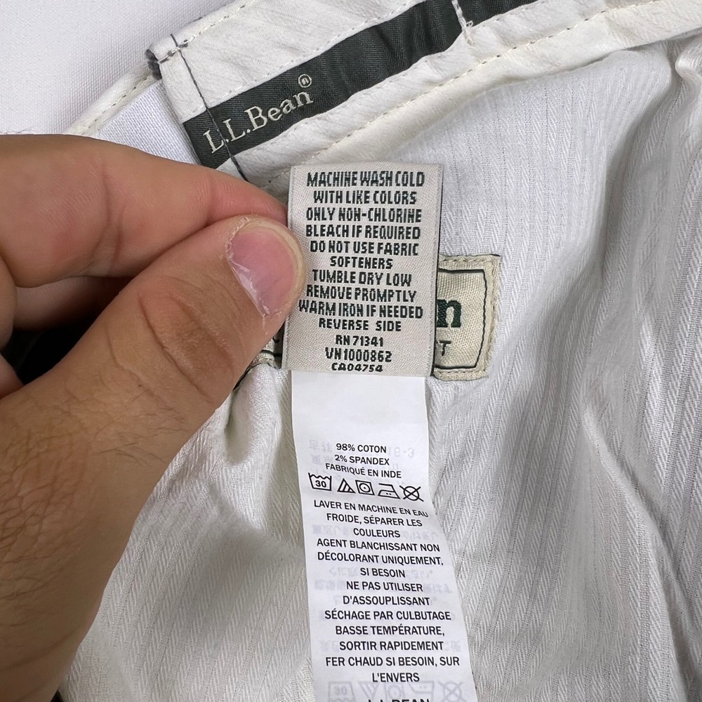 LL Bean Comfort Waist Corduroy Pants 42x32 Gray Tan Stretch Chino Trouser Bundle - Picture 14 of 14